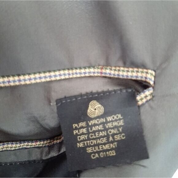 SAVILE ROW 100% Wool Blazer Jacket Plaid Beige Men's Sz 42 R - Picture 14 of 14